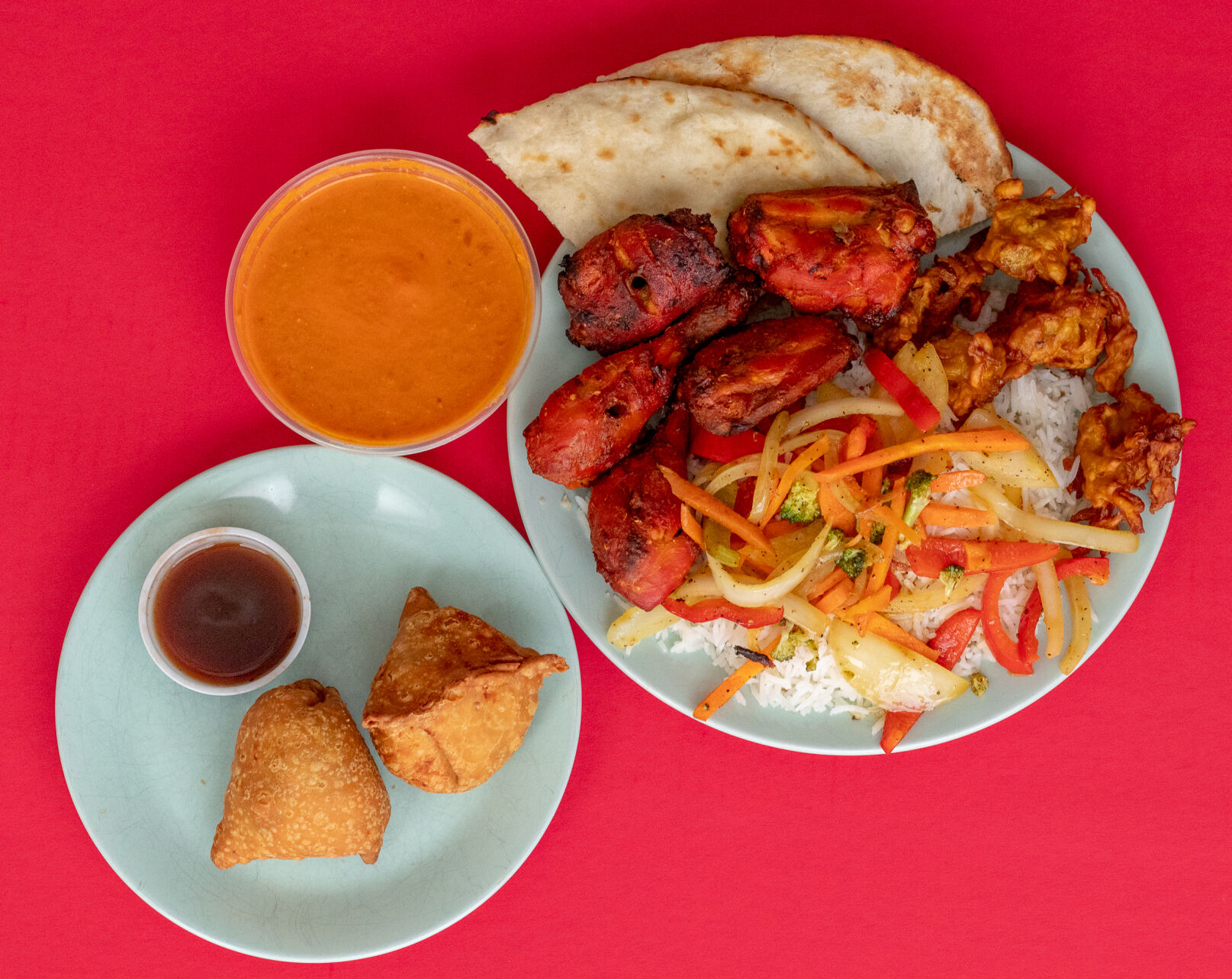 Tandoori Chicken and Samosas from Taste of India